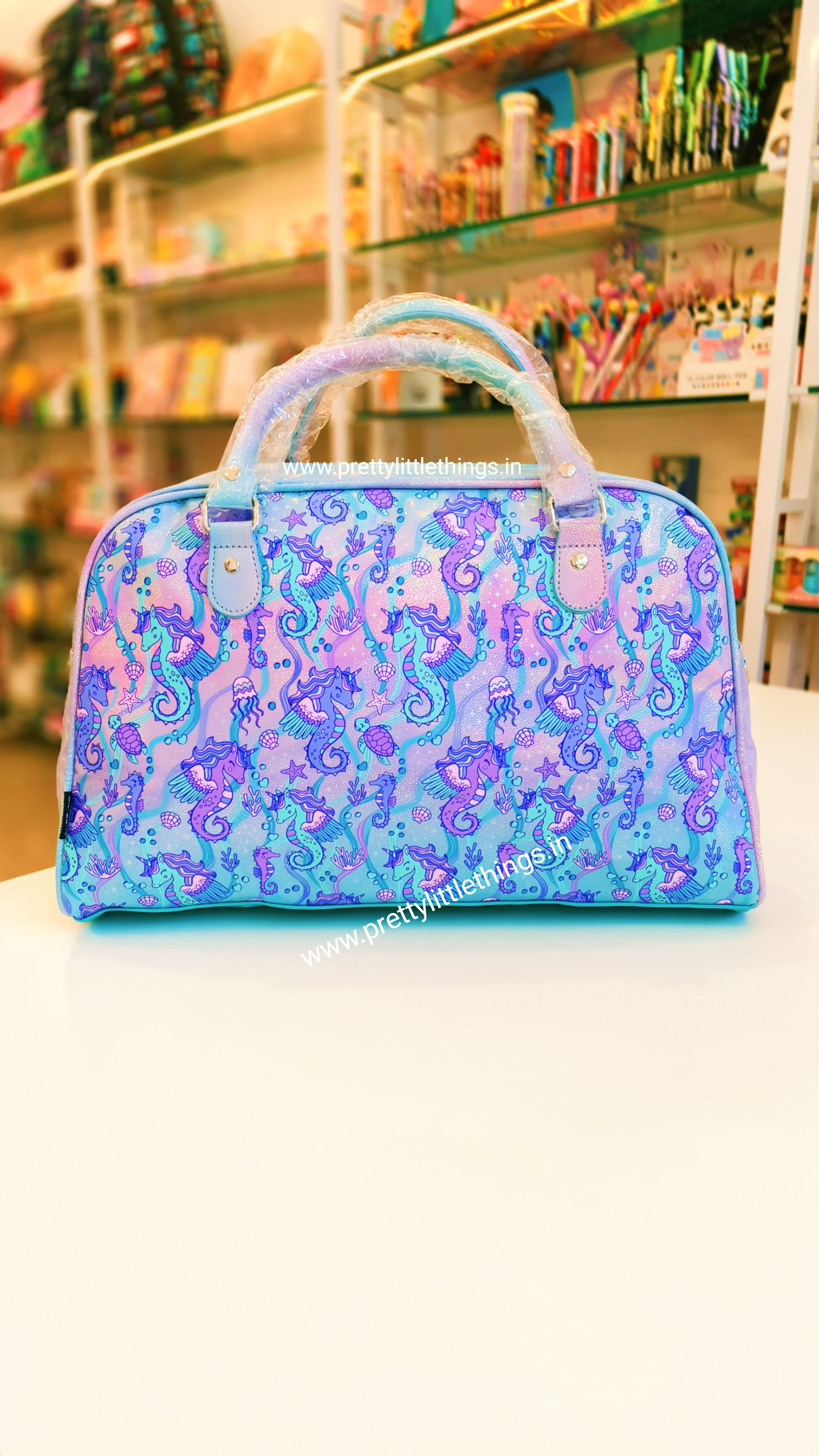 Smiggle Away Weekender Duffle Bags Blue Shimmer