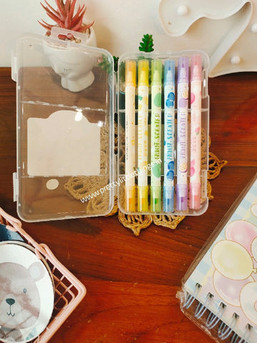 Fruit Scented Dual Tip Highlighters Pack (6 pcs, 12 Colors)