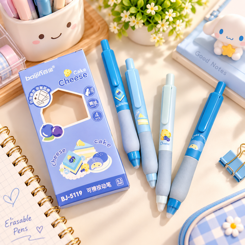 Erasable Pens Pack - Blueberry Cheesecake Theme