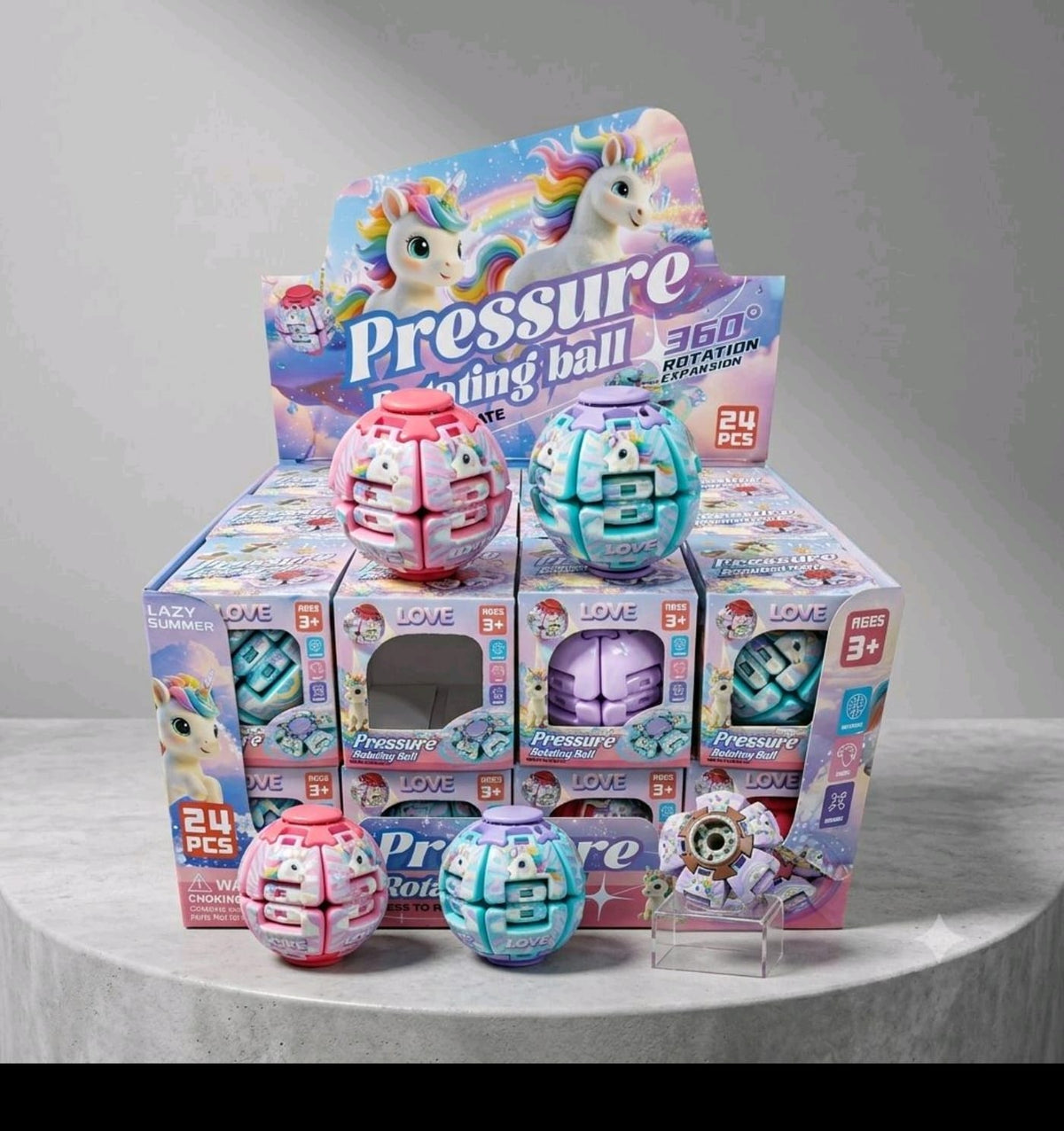 Fidget Pressure Spinner Ball - Unicorn
