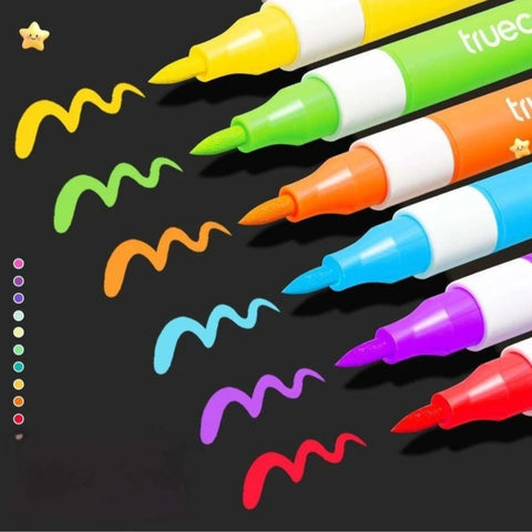 Ruibrand Smooth Acrylic Color Pens Pack ( 12 Colors )
