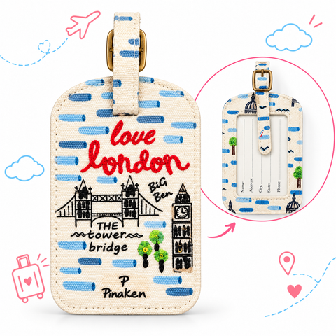 Designer Fabric Luggage Tags