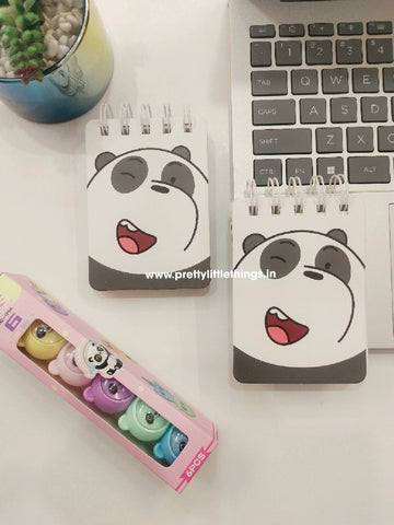 Pocket Size Panda Spiral Notepad