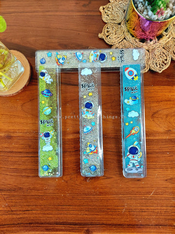 Space themed Floating Shimmer Scales