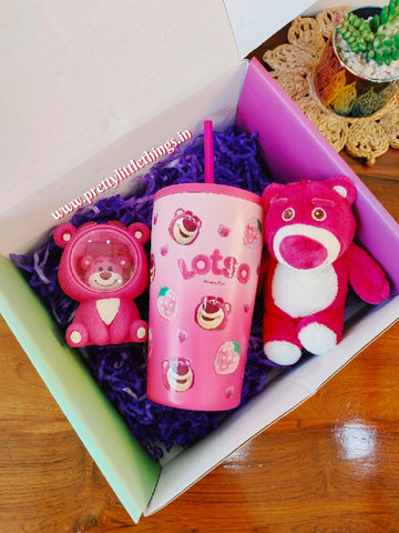 Lovable Pink Bear Hamper