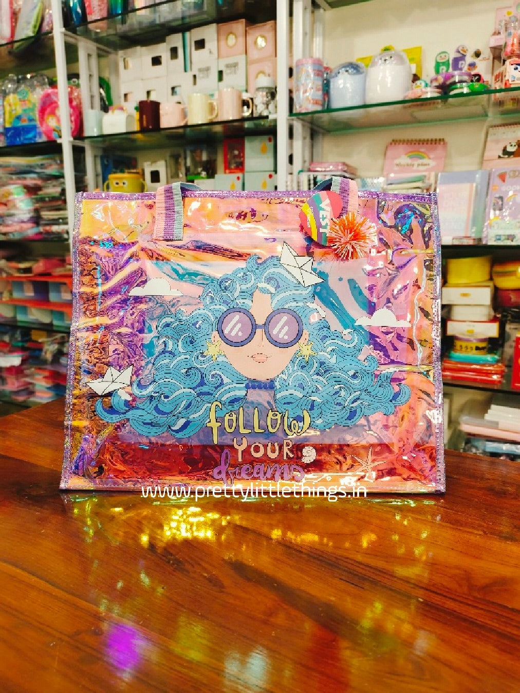 Holographic Uber Style Tote Bags