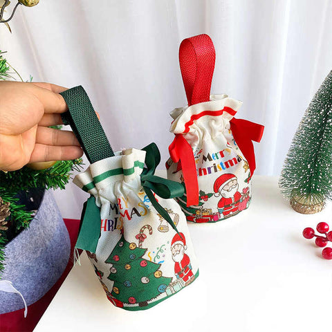 Christmas Jute Gift Potli Bags