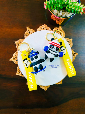 Exercise Panda Keychain