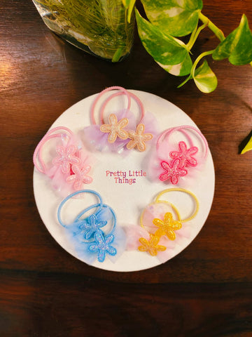 Hair Ties - Flowers on Bows