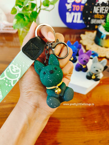 French Bulldog Shimmer Keychain