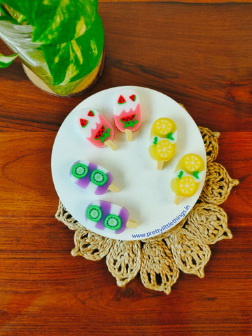 Fruit Popsicle Erasers