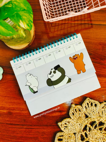 Panda & Bear themed Weekly Planners