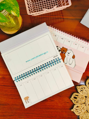 Panda & Bear themed Weekly Planners