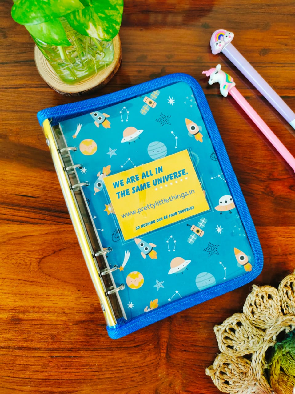 Unicorn / Space Loose Leaf Ring Binder Diaries