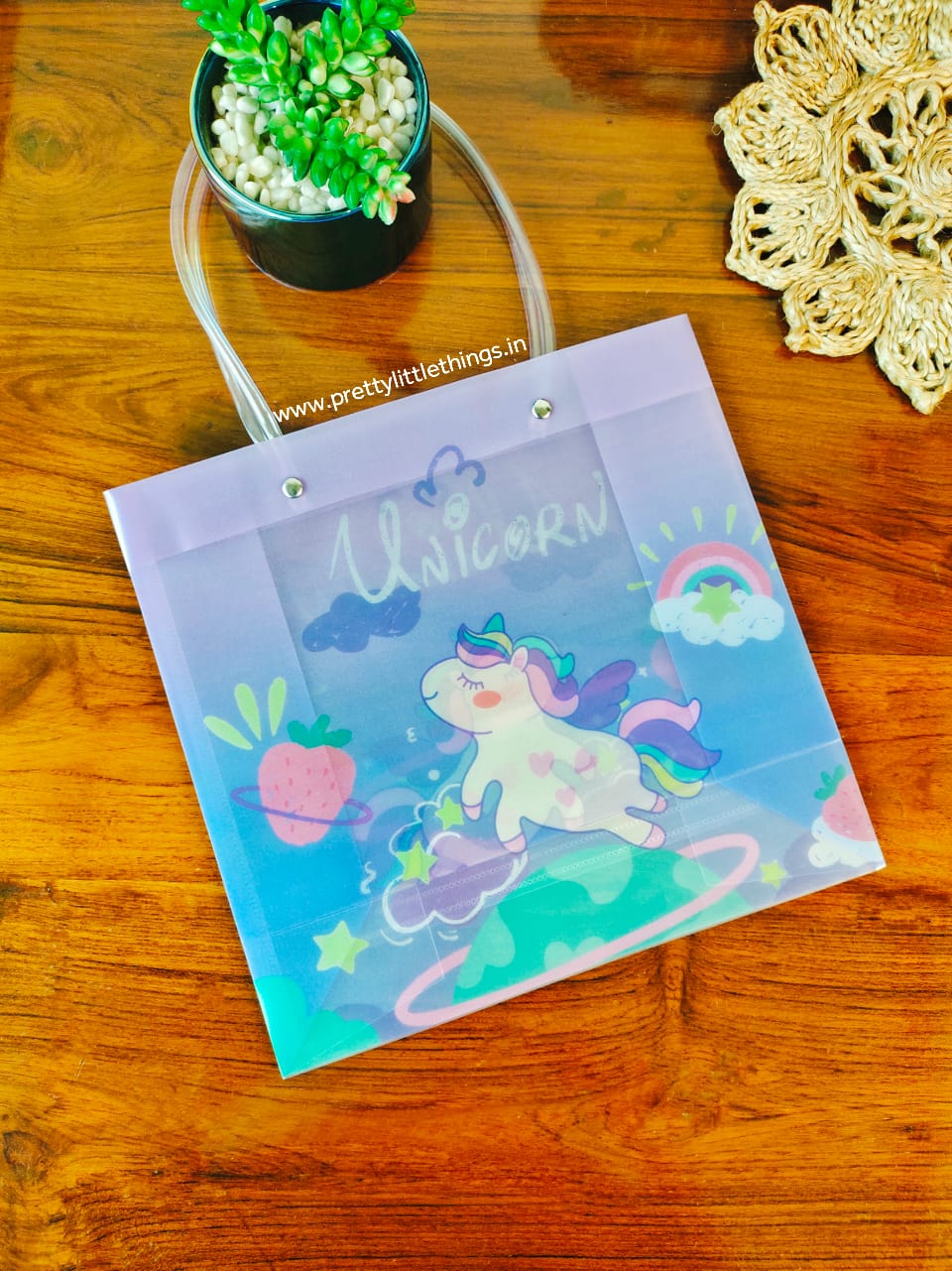 Unicorn Theme Gift Bags - Square