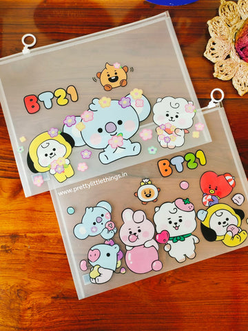 Ziploc Folders BTS Emoji Print