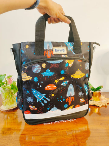 Space / Unicorn Printed Multi-Utility Tote Bags