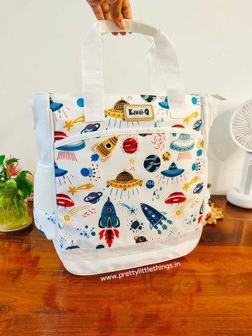 Space / Unicorn Printed Multi-Utility Tote Bags
