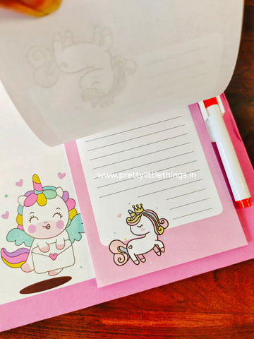 Magnetic Whiteboard + To Do List, Unicorn theme