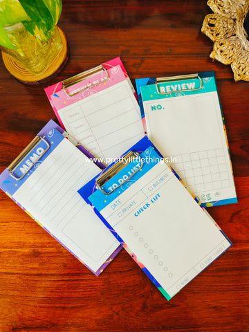 To do List / Memo Pads on Quirky Clipboards