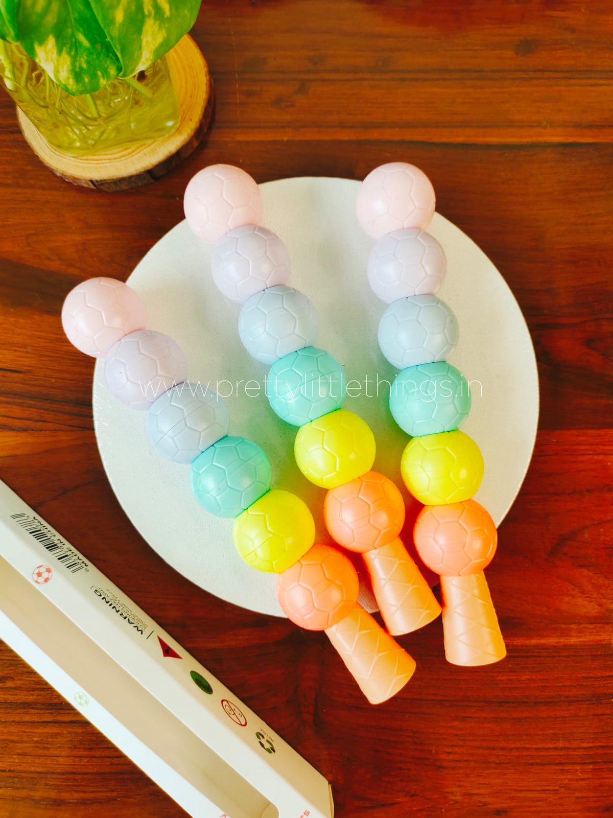 Football Shaped Highlighters' Stack