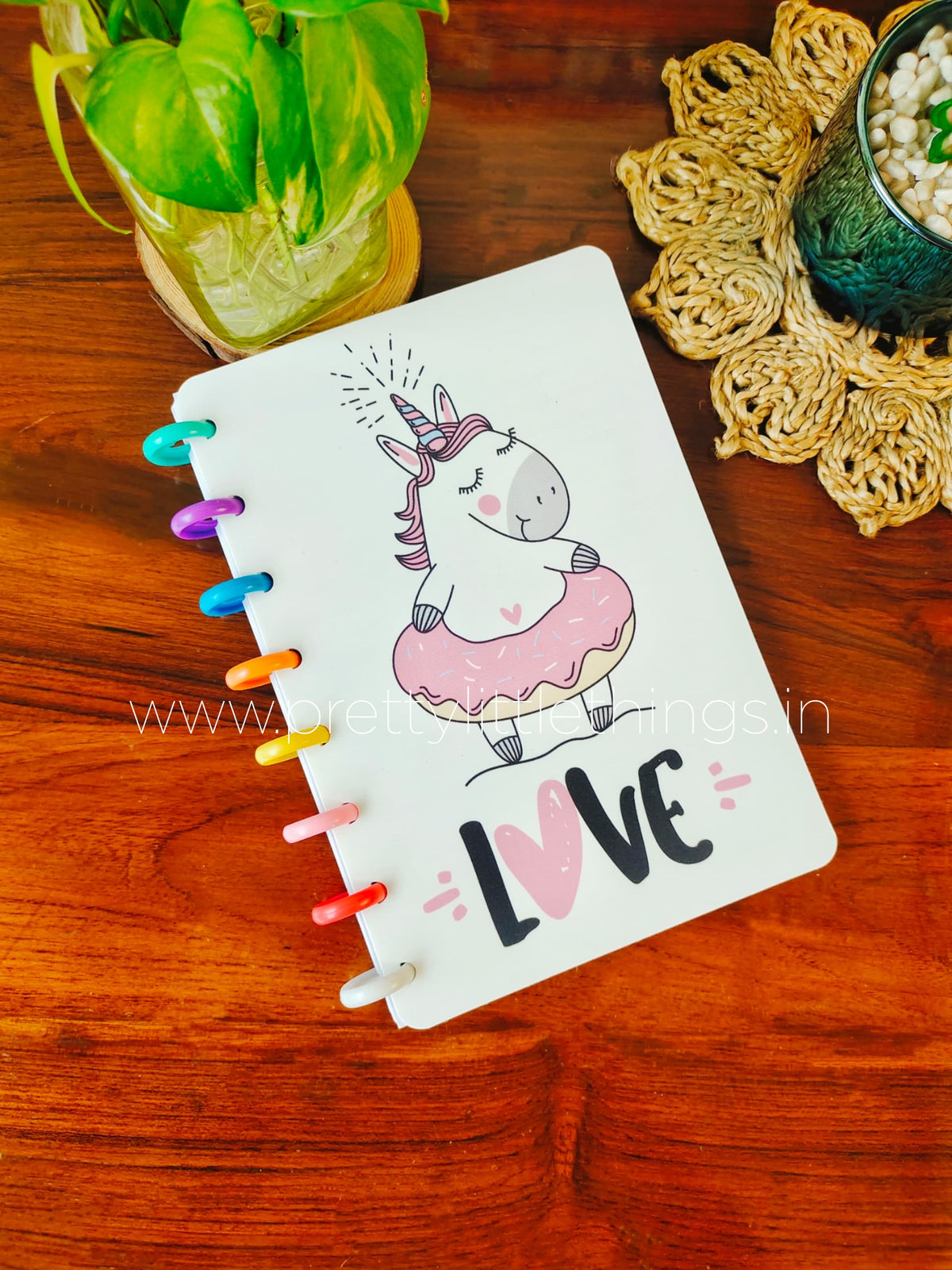 Colorful Spiral Unicorn Diary