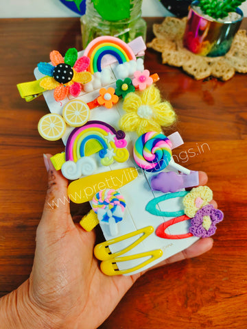 Quirky kids Hair Clips Pack (Pack of 14 pcs) [HCKP14]