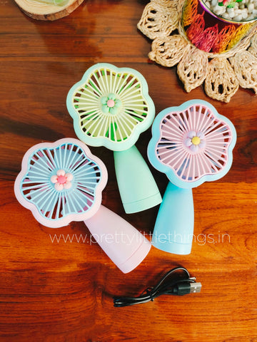 Handheld Portable Mini Fans with LED Light [PMFLL]