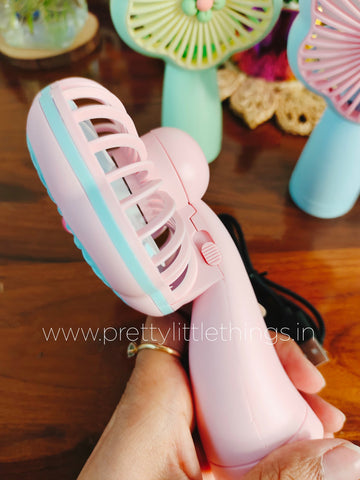 Handheld Portable Mini Fans with LED Light [PMFLL]