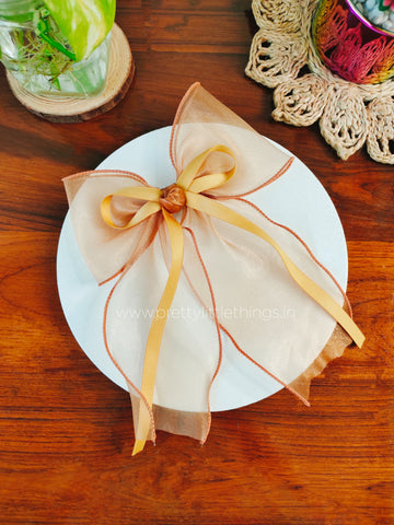 Organza Bow Hair Clip with Lace & Ribbon [HCBLR]