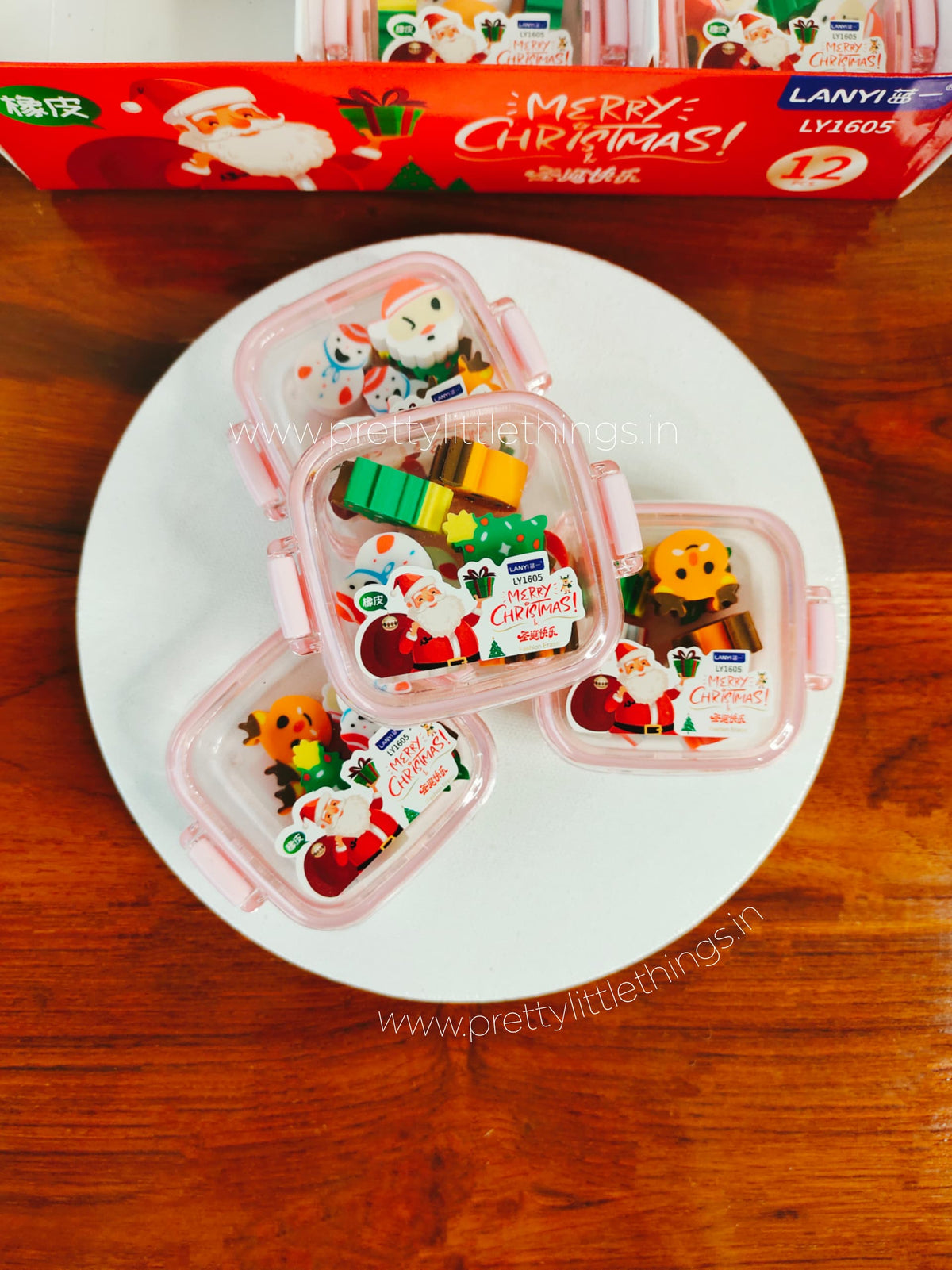 Christmas Mini Erasers Box