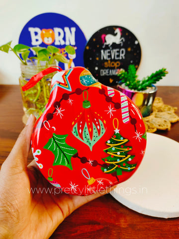 Christmas Bauble Shape Tin Box