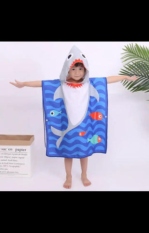 Hoodie Poncho Swim / Bath Towels