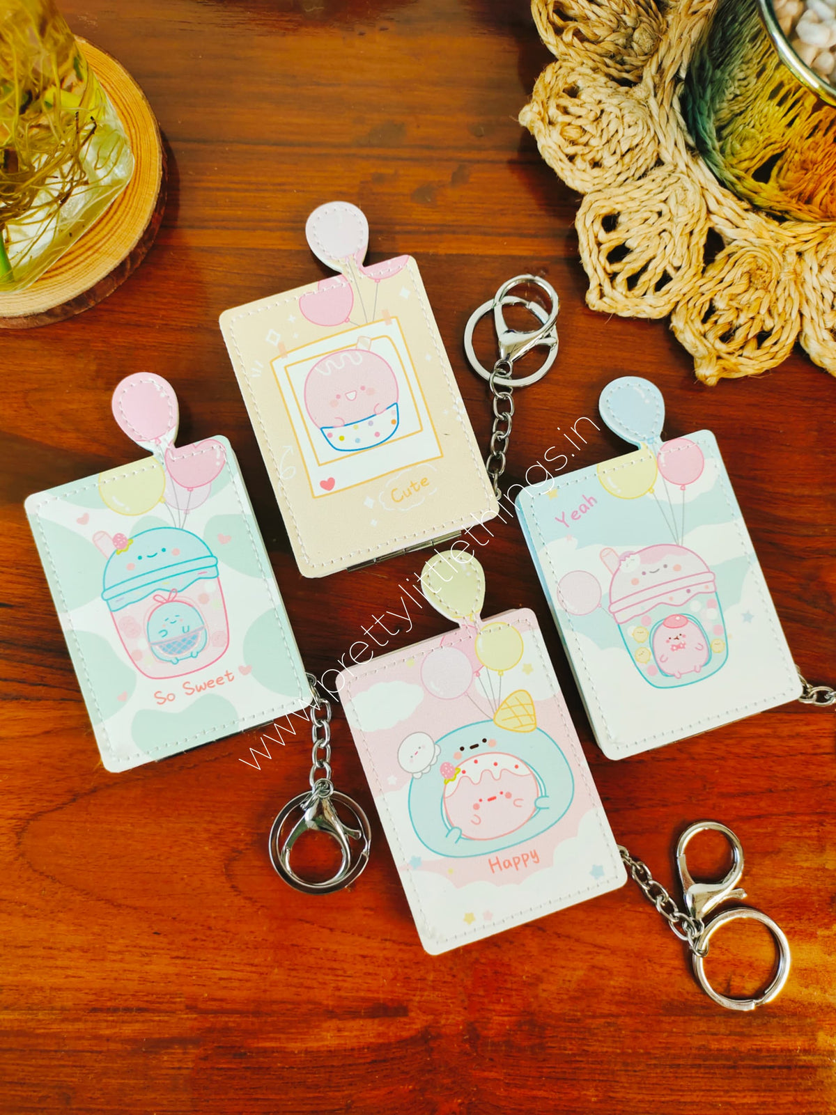 Bubble Tea Theme Pocket Mirrors