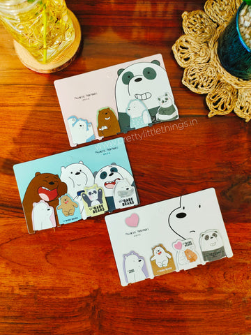 The Mischievious Bare Bears theme Magnetic Bookmarks