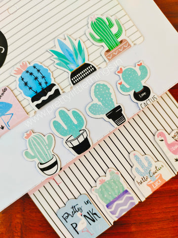 Magnetic Bookmarks - Cactus & Flamingos