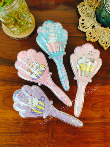 Kitty Paw Glittery Hair Brush