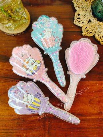 Kitty Paw Glittery Hair Brush
