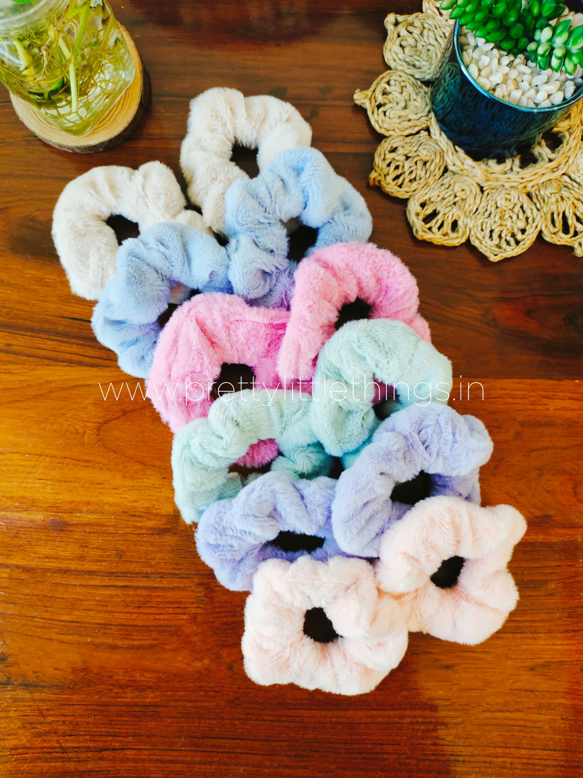Fur Pastel Scrunchies