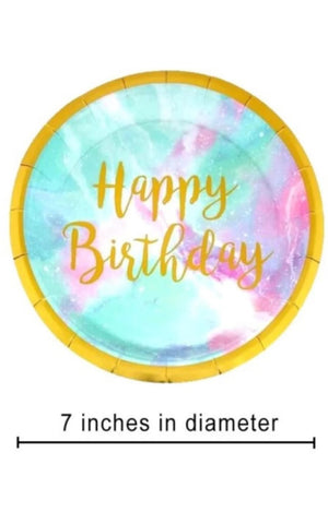 'Happy Birthday' Party Plates [Pack of 10 pcs]