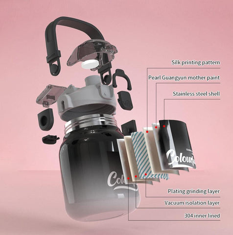 Insulated Ombre Shade Dual Sipper 620 ml Bottle