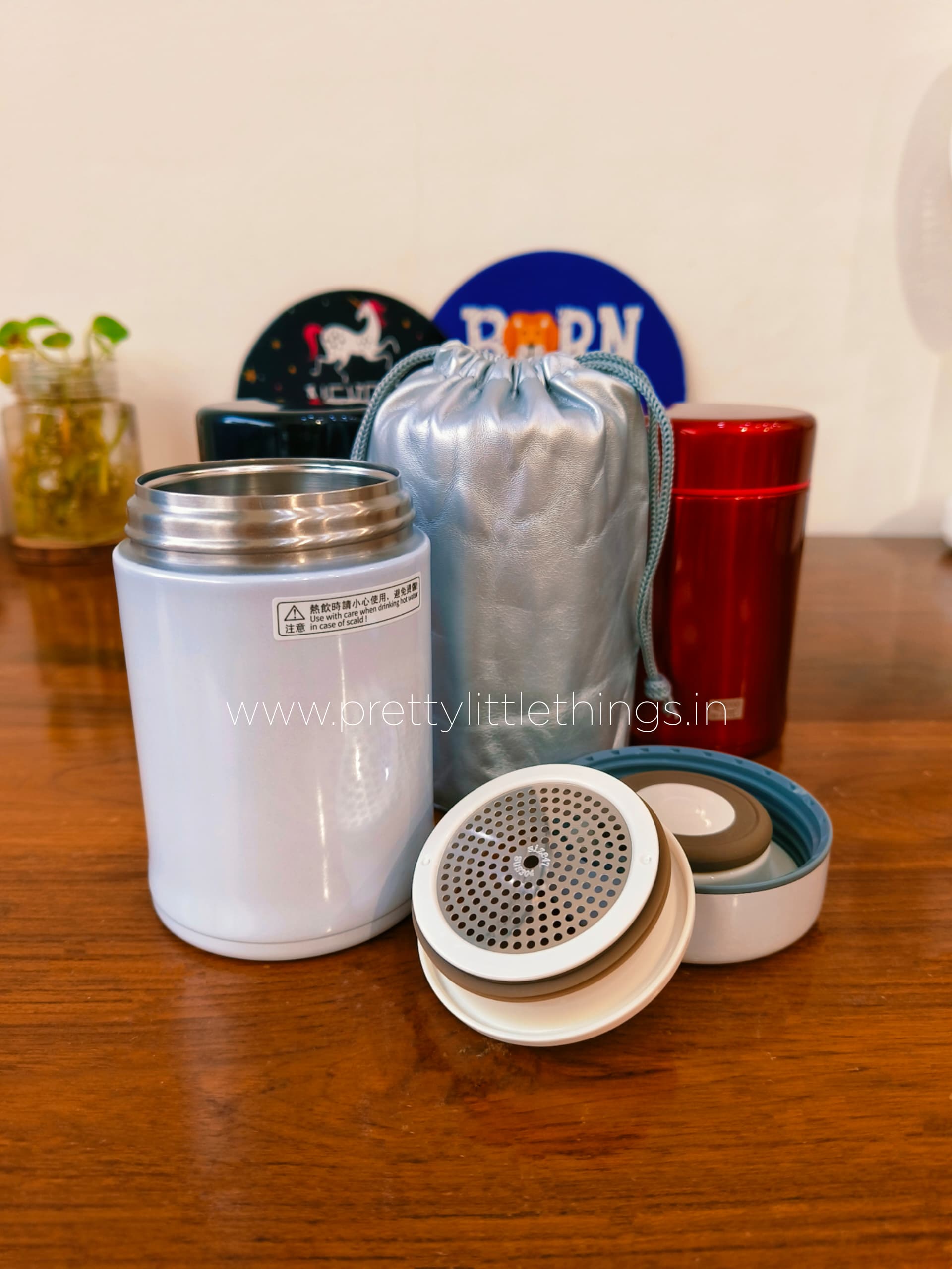 Mini Flasks Metallic Insulated Steel Mini Flasks with Strainer (~250 ML) – Pretty ...