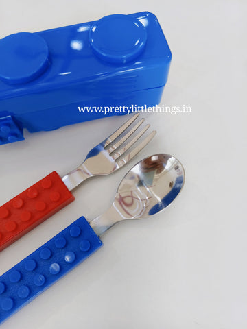 Lego Type Spoon Fork Set