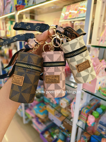 Checks Mini Coin Pouch Keychain