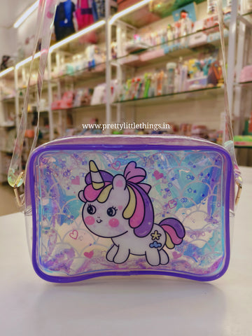 Unicorn Water Glitter Sling Bags