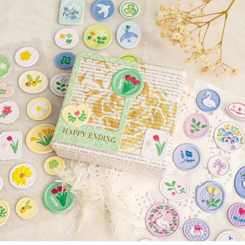 Quirky Embossed Stickers