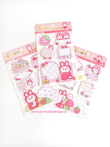 Strawberry Theme Kawaii Sticky Note Pads