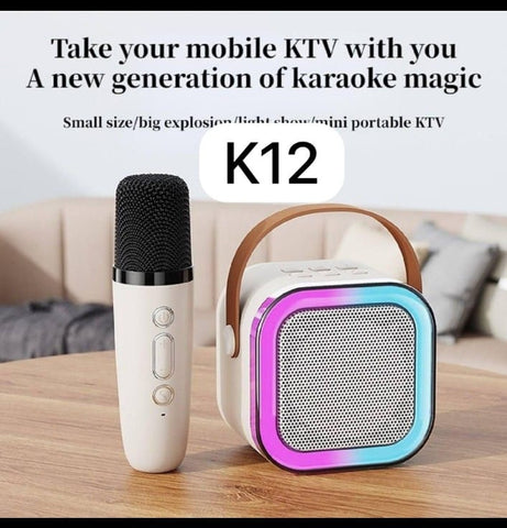 K12, Karaoke Set With BT Speaker, Mic and LED