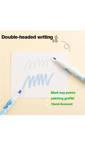 Fruit Scented Dual Tip Highlighters Pack (6 pcs, 12 Colors)