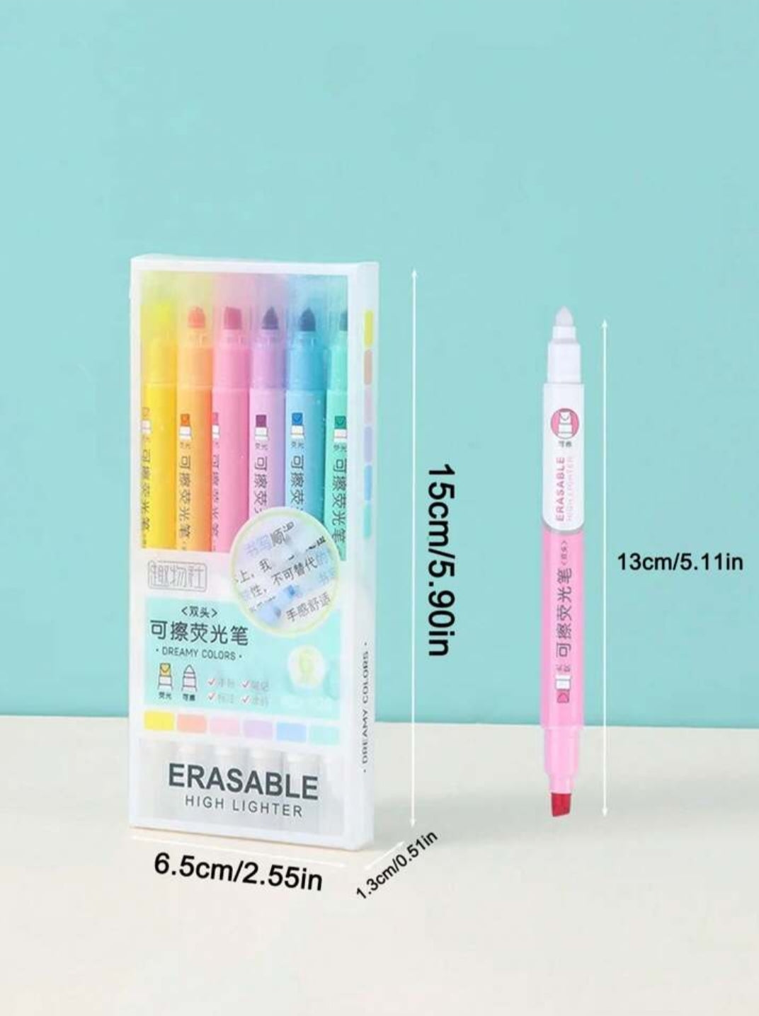 Sleek Erasable Highlighters